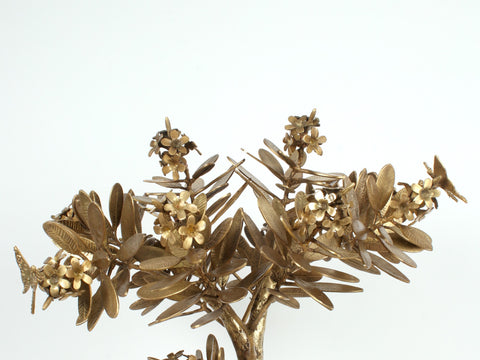 27" Guava Tree with Butterflies in Brass