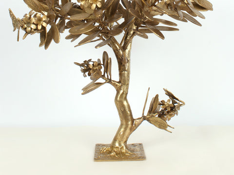 27" Guava Tree with Butterflies in Brass