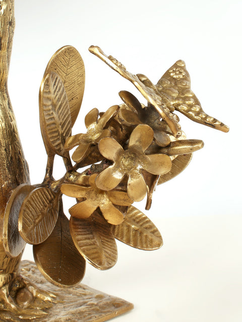 27" Guava Tree with Butterflies in Brass