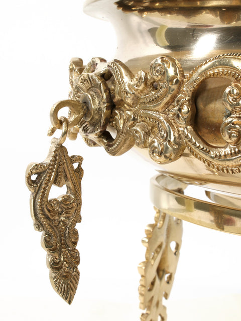 11" Superfine Brass Designer Urli with Stand