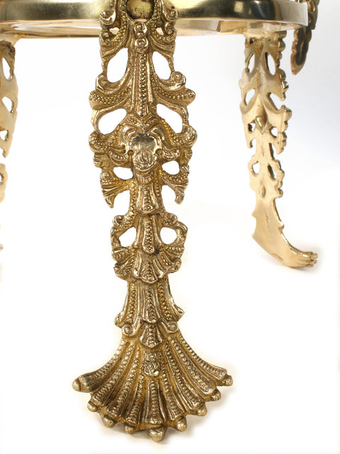 11" Superfine Brass Designer Urli with Stand