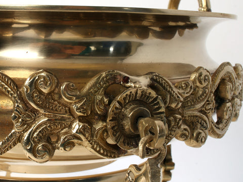 11" Superfine Brass Designer Urli with Stand