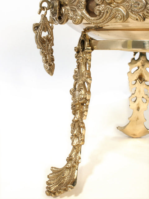 11" Superfine Brass Designer Urli with Stand