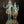 36" Large Blue and Gold Color Standing Shiva - Parvati in Brass