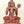 Brass Red Color Sitting Lord Hanuman Idol in Blessing Gesture