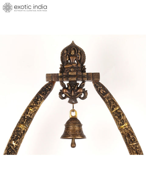 Krishna Leela (Story) Arch with Bell and Shiva on Top