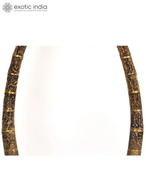 Krishna Leela (Story) Arch with Bell and Shiva on Top