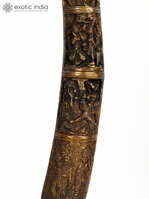 Krishna Leela (Story) Arch with Bell and Shiva on Top