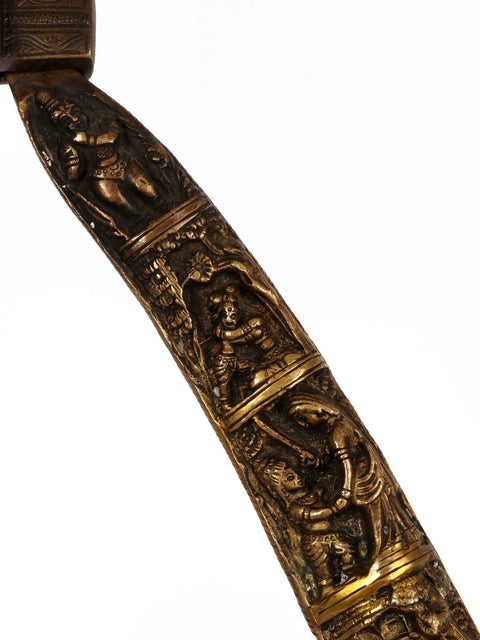 Krishna Leela (Story) Arch with Bell and Shiva on Top