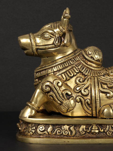 7'' Nandideva : Vahana Of Lord Shiva | Brass