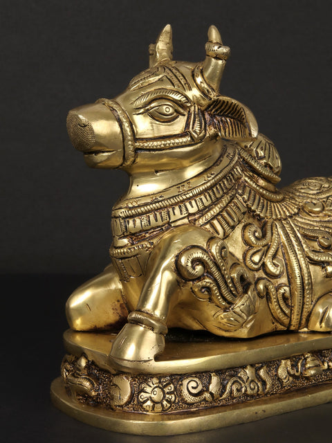7'' Nandideva : Vahana Of Lord Shiva | Brass