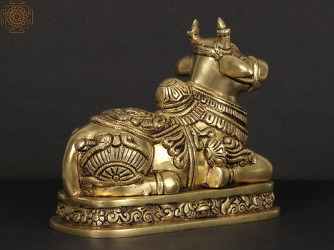 7'' Nandideva : Vahana Of Lord Shiva | Brass