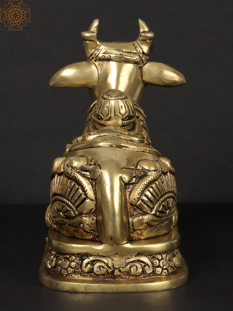 7'' Nandideva : Vahana Of Lord Shiva | Brass