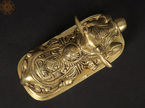 7'' Nandideva : Vahana Of Lord Shiva | Brass