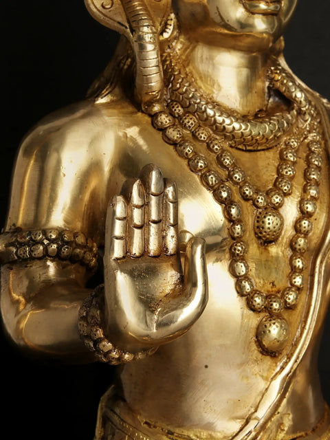 18'' Blessing Lord Mahadeva (Shiva) With Trident | Brass