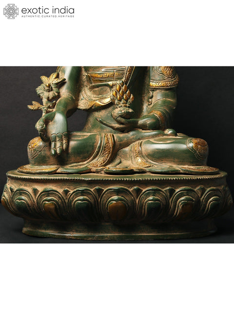 16'' Medicine Buddha With Bowl Of Gems | Brass