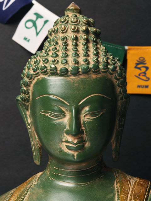 16'' Medicine Buddha With Bowl Of Gems | Brass