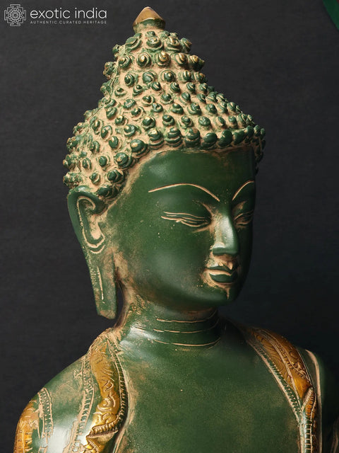 16'' Medicine Buddha With Bowl Of Gems | Brass