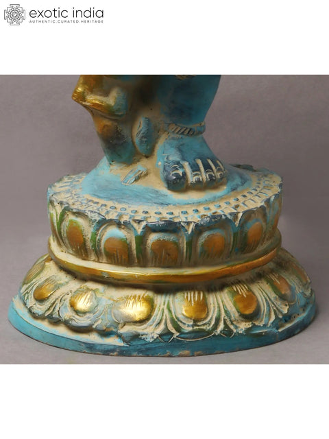15" Six Armed Dancing Bal Ganesha in Brass