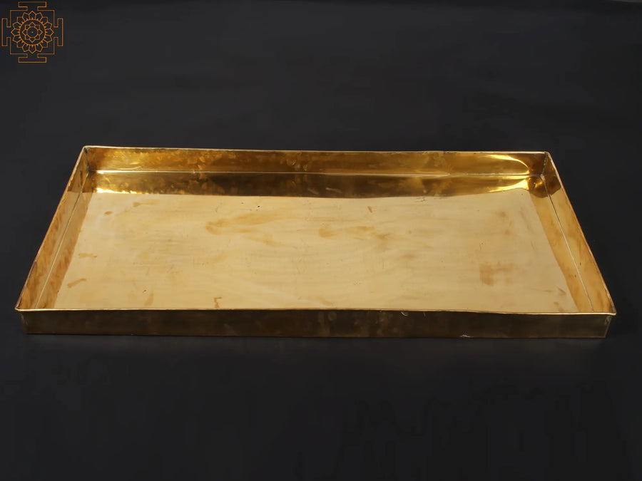 36" Super Large Brass Tray for Home Decor