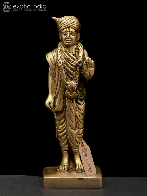 6" Swaminarayan Brass Statue for Home Pooja