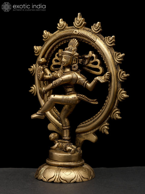 7" Nataraja - Dancing Lord shiva in Brass