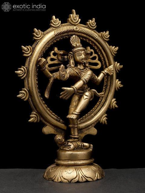7" Nataraja - Dancing Lord shiva in Brass