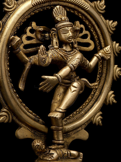 7" Nataraja - Dancing Lord shiva in Brass