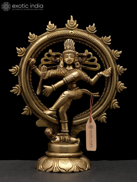 7" Nataraja - Dancing Lord shiva in Brass