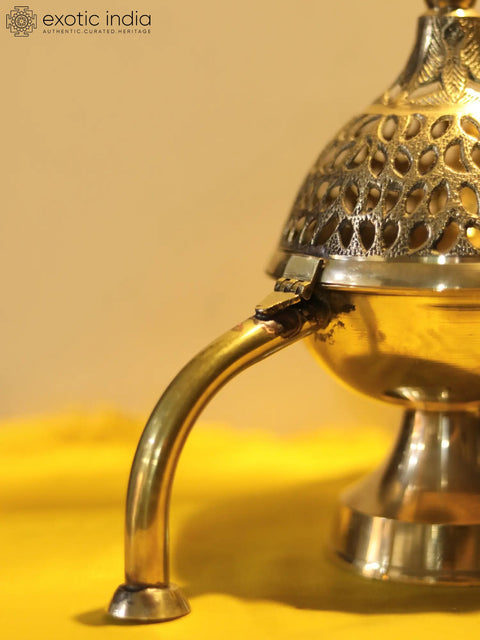 Designer Brass Incense Burner with Handle
