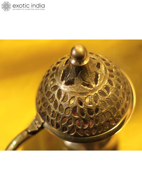 Designer Brass Incense Burner with Handle