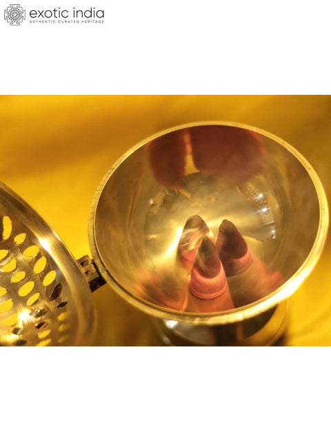 Designer Brass Incense Burner with Handle