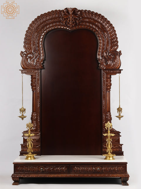71'' Super Large Thiruvachi Wooden Frame For Hindu Idols | Made In India | Wood and Marble