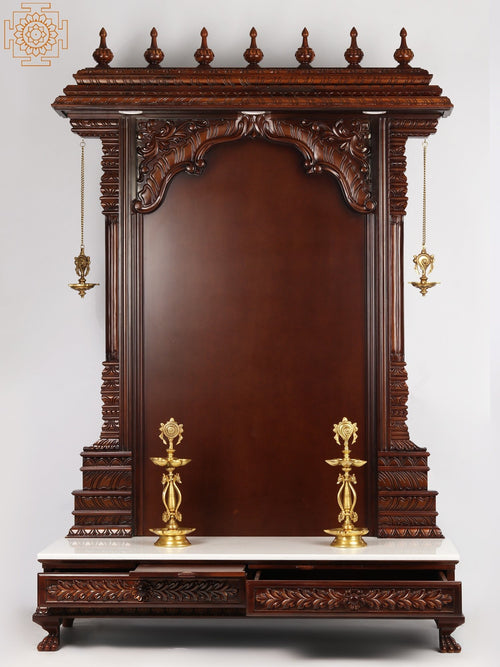 70" Super Large Hindu Wooden Frame Idol with Lights