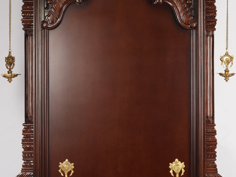 70'' Super Large Hindu Idol Wooden Frame with Lights | Made in India | Wood and Marble