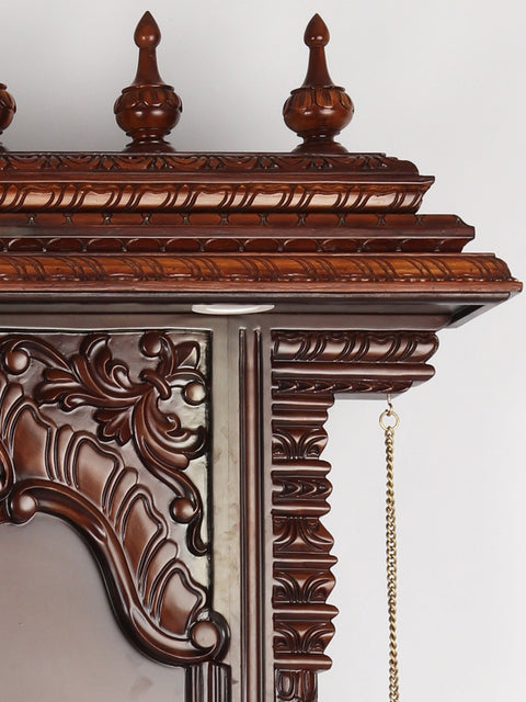 70'' Super Large Hindu Idol Wooden Frame with Lights | Made in India | Wood and Marble