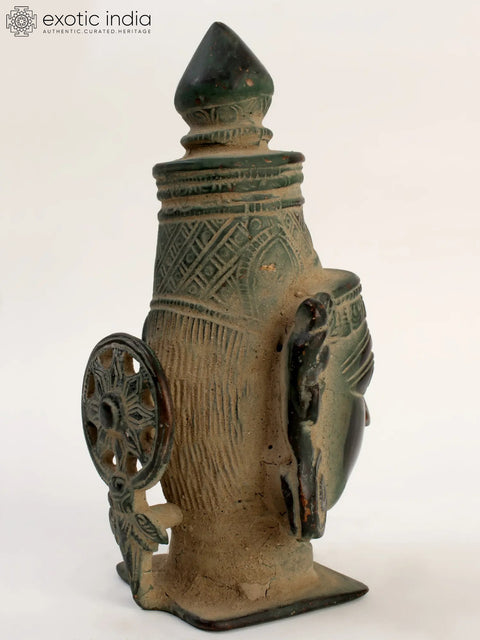 6" Lord Shiva Head in Brass