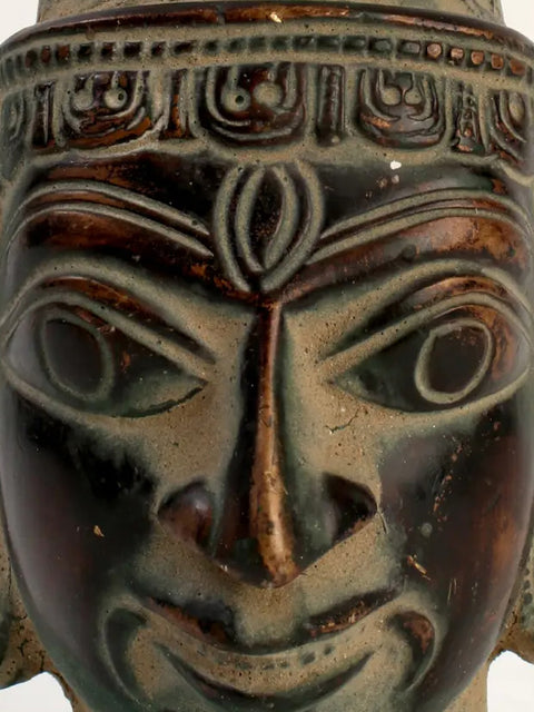 6" Lord Shiva Head in Brass