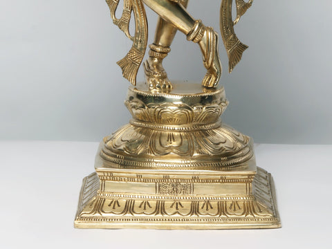 21'' Superfine Lord Krishna as Vishnu Avatar Statue In Brass