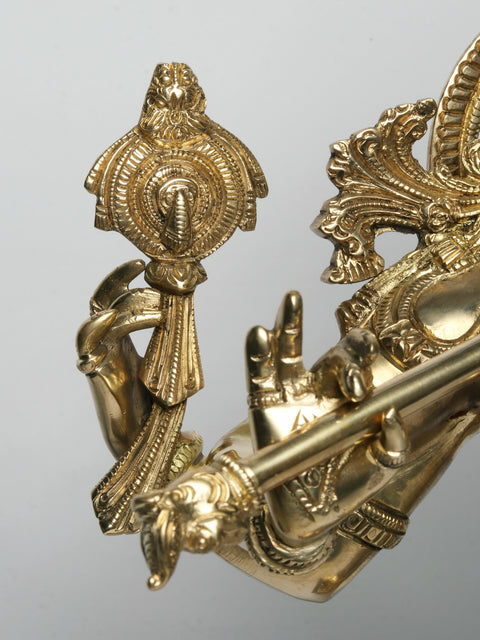 21'' Superfine Lord Krishna as Vishnu Avatar Statue In Brass