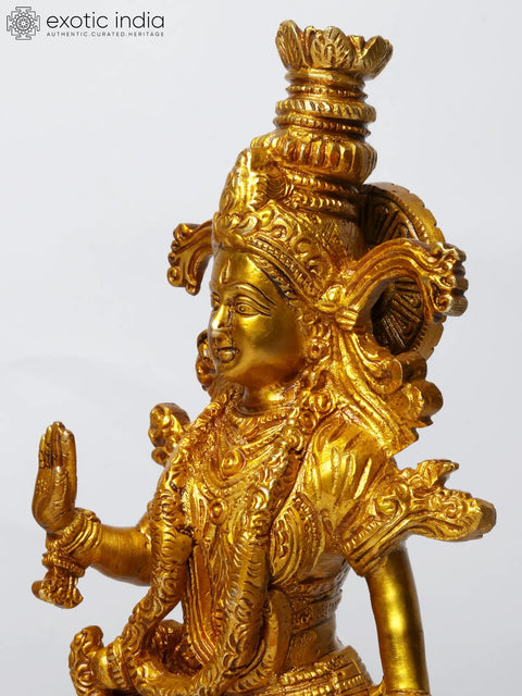 14" Standing Radha Madhav (Krishna) | Brass Statue