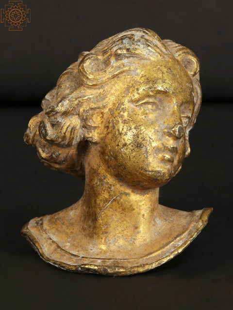 2" Small Roman Women Head Statue