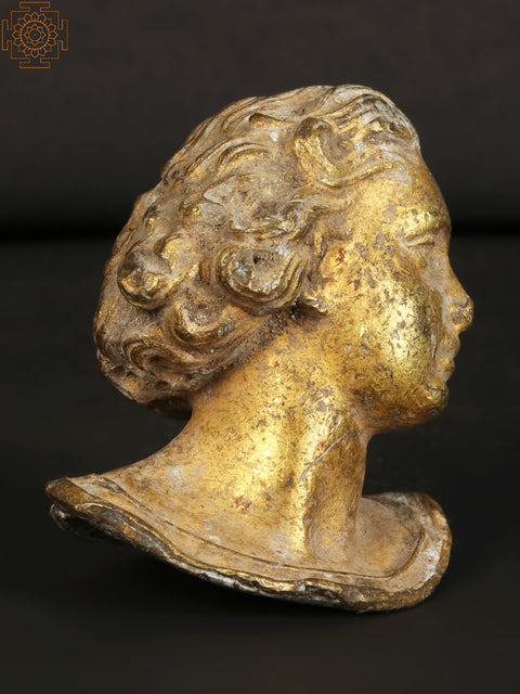2" Small Roman Women Head Statue