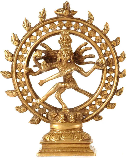 6" Nataraja Brass Statue Handmade Home Decor