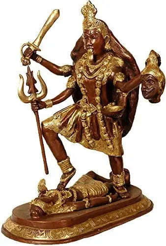 13" Kali Goddess Brass Statue Handmade