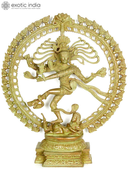 20" Handmade Nataraja Brass Statue - Antiquated Home Decor
