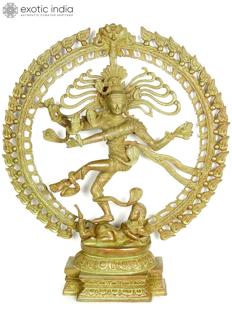 20" Handmade Nataraja Brass Statue - Antiquated Home Decor