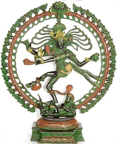 21" Anandatandava Handmade Brass Sculpture for Home Decor