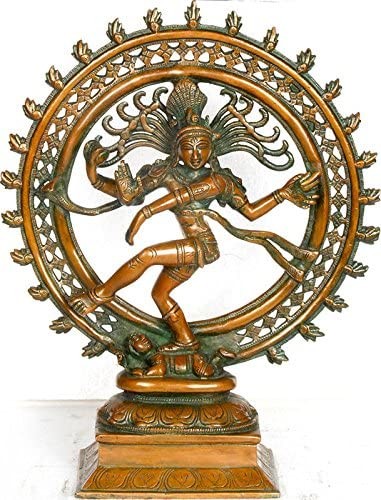 14" Nataraja Dancing on Apasmara Brass Statue Handmade