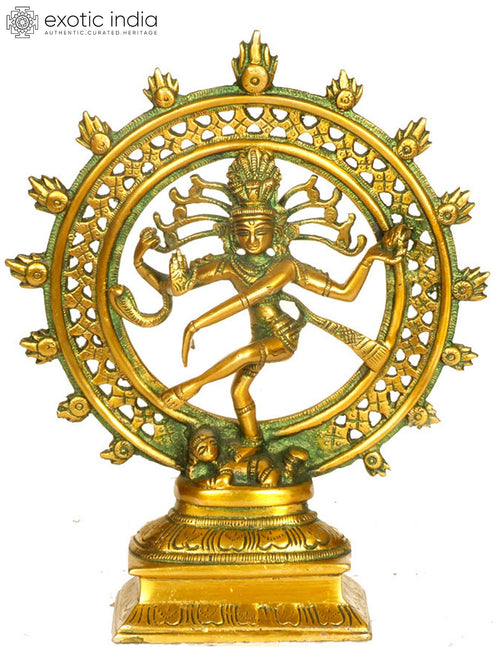 9" Lord Shiva Nataraja Handmade Brass Statue